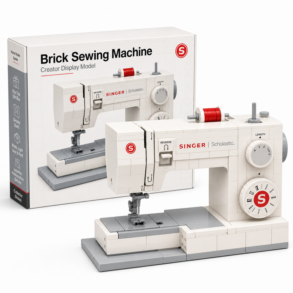 🧵Classic Tailor's Sewing Machine Building Set – Timeless Craft Display Model