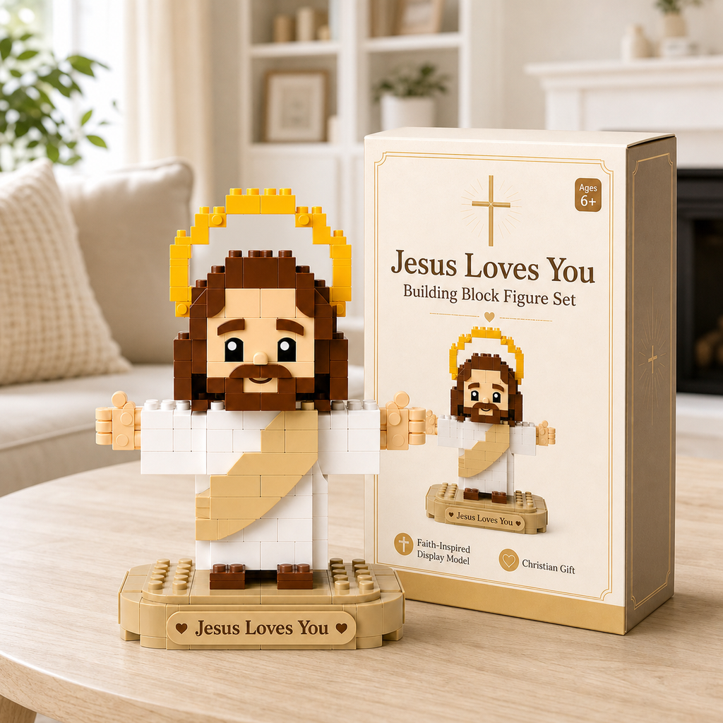Jesus Loves You Building Block Figure Set ✝️💛