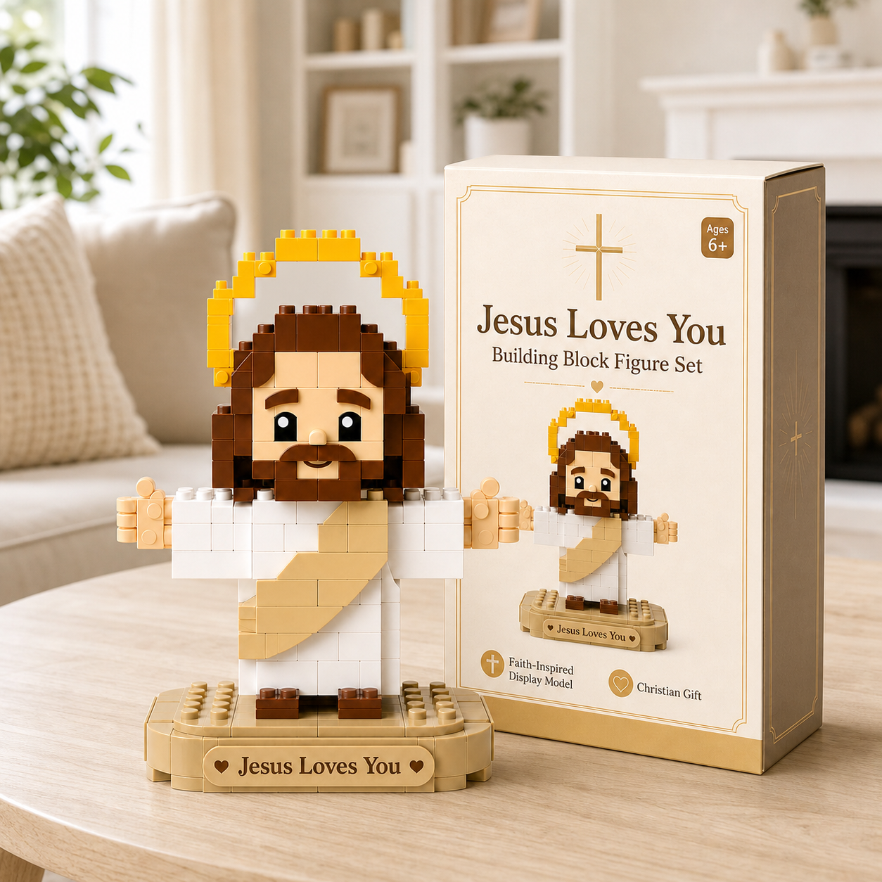 Jesus Loves You Building Block Figure Set ✝️💛