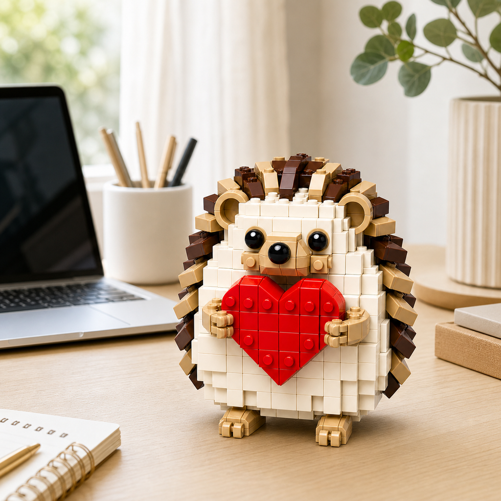 Prickly Love Hedgehog Brick Set 🦔❤️