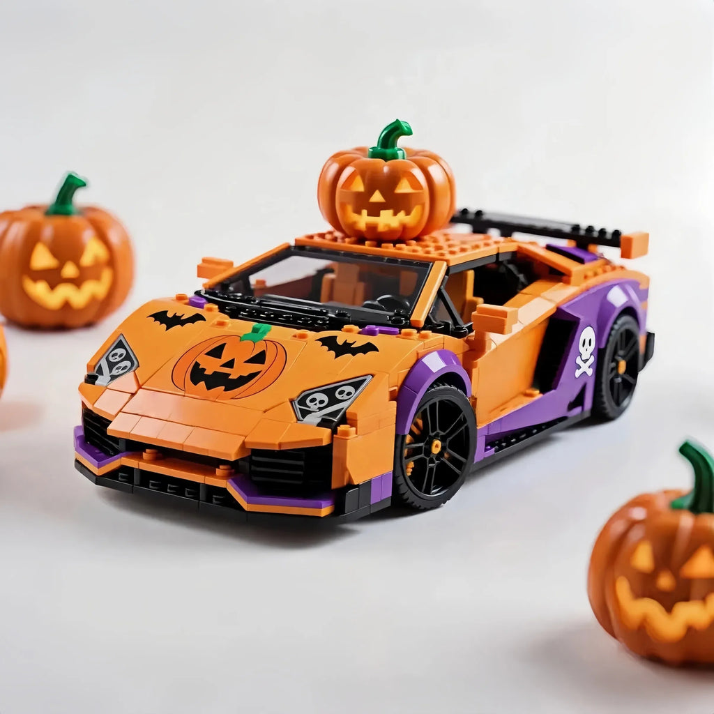 2026 Halloween Pumpkin Supercar Brick Set🚗