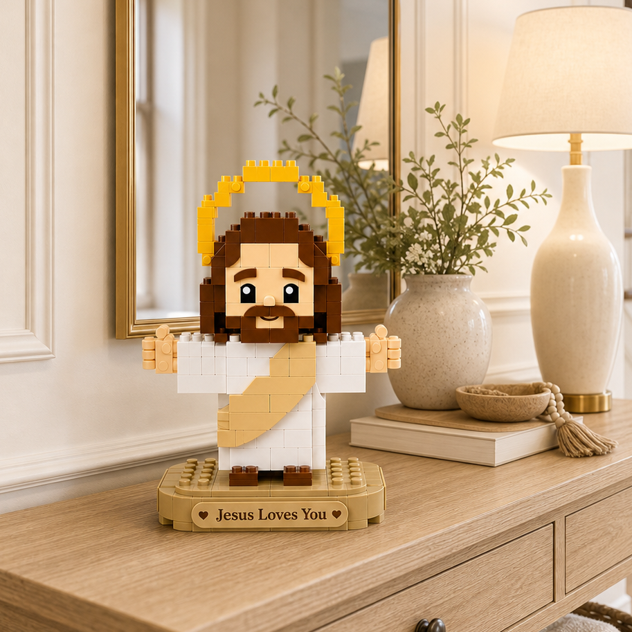 Jesus Loves You Building Block Figure Set ✝️💛
