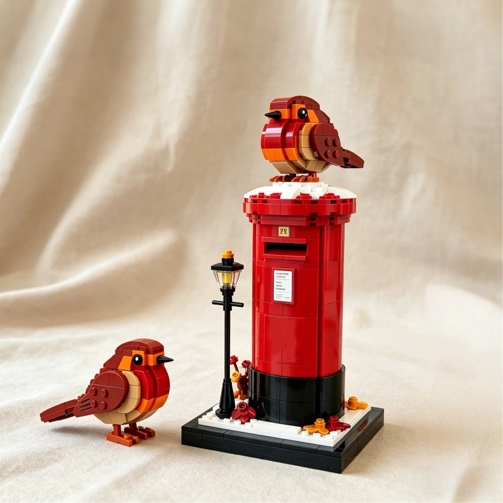 Vintage Postbox & Robin Brick Set – A Symbol of Love & Remembrance📮
