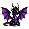 Midnight Amethyst Dragon Building Set