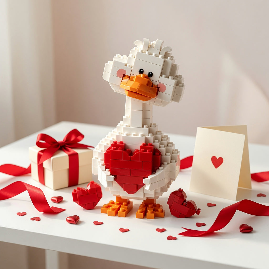 Heart Hug Duck Building Block Set