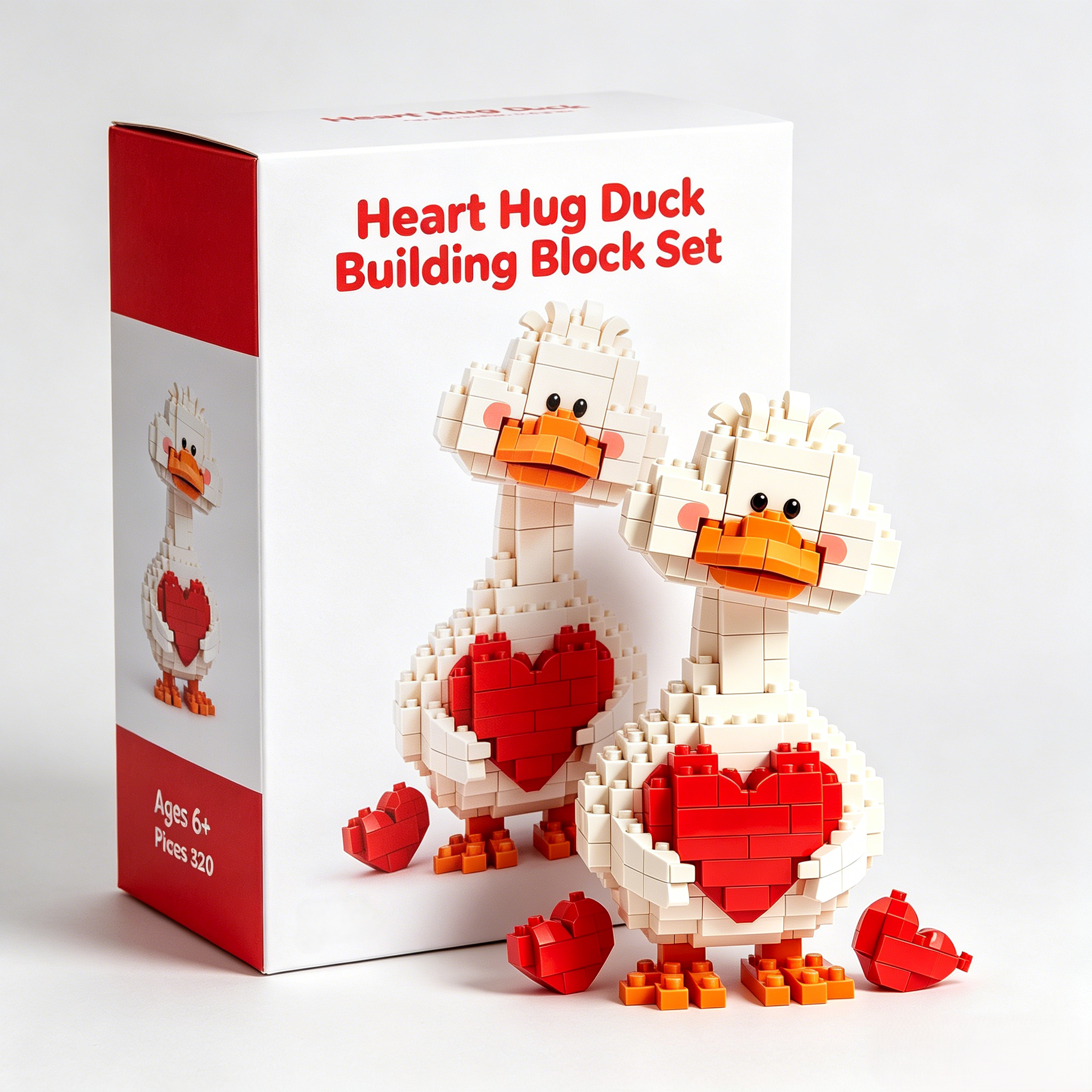 Heart Hug Duck Building Block Set