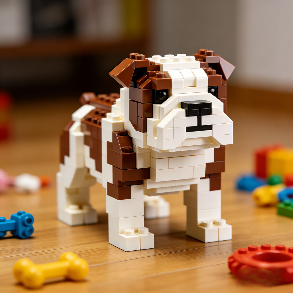 English Bulldog Brick Model Kit