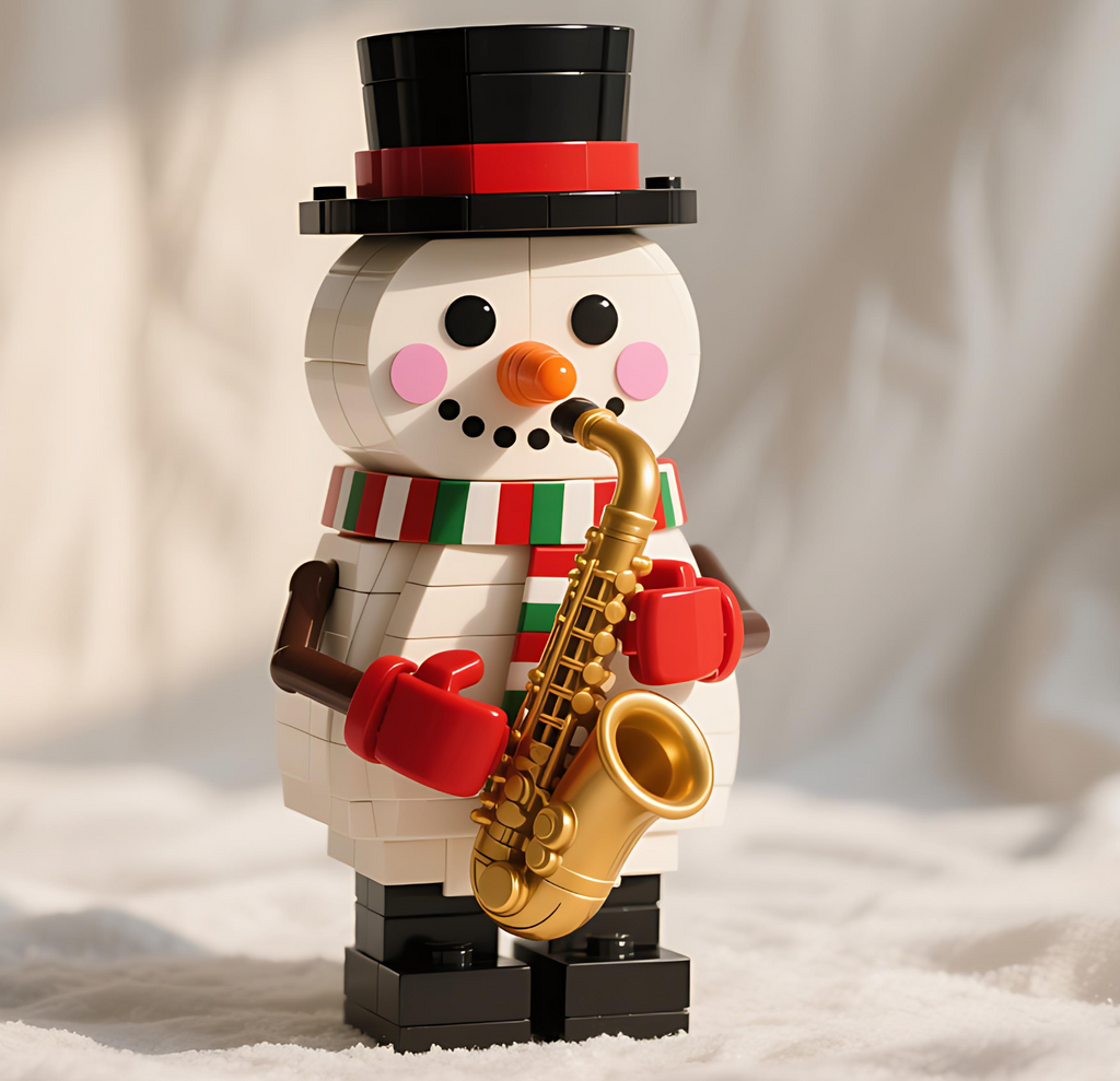 2026 Limited Edition--Snowman Jazz Saxophone Building Blocks⛄