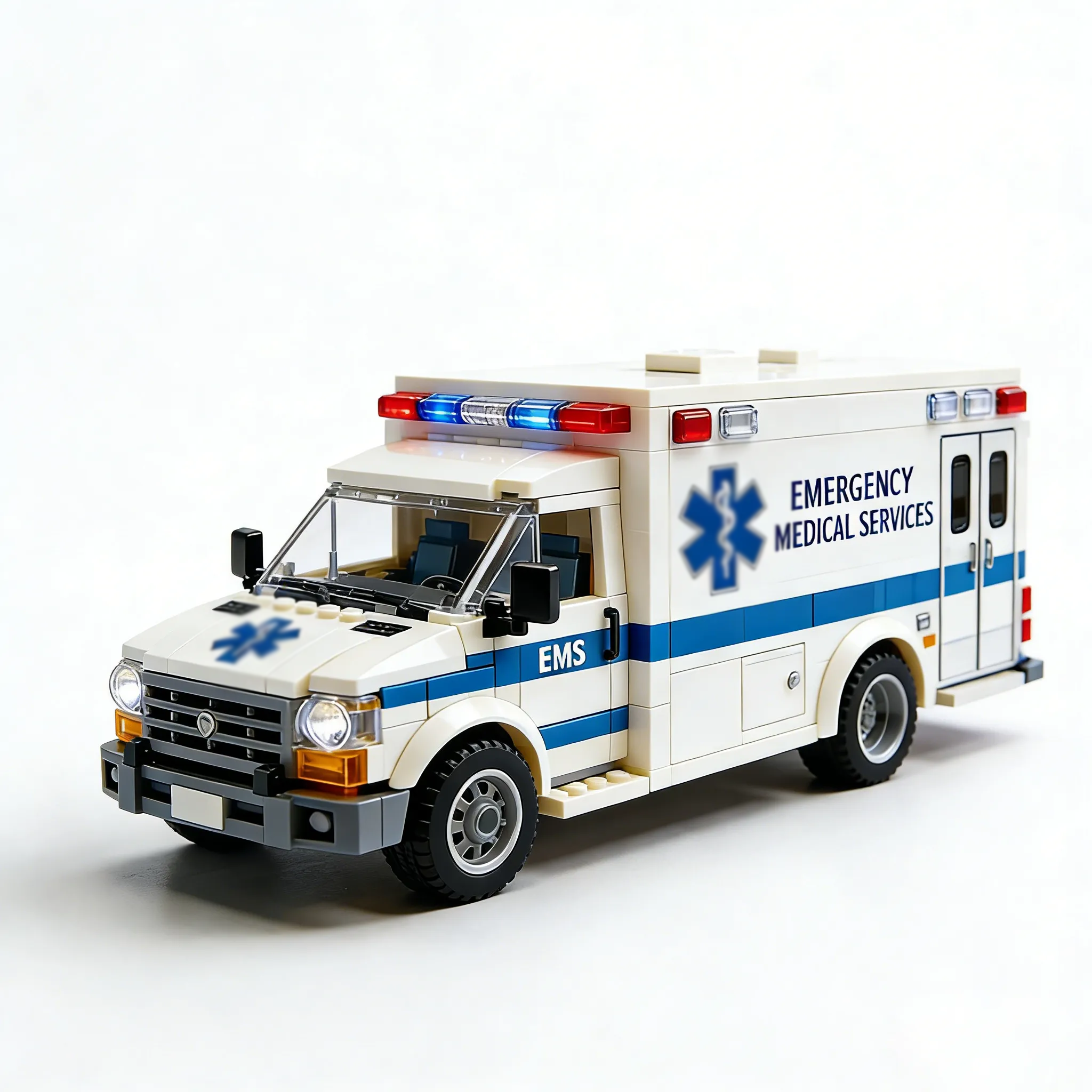 Set de ladrillos de ambulancia de rescate de emergencia – Honra a los héroes que salvan vidas
