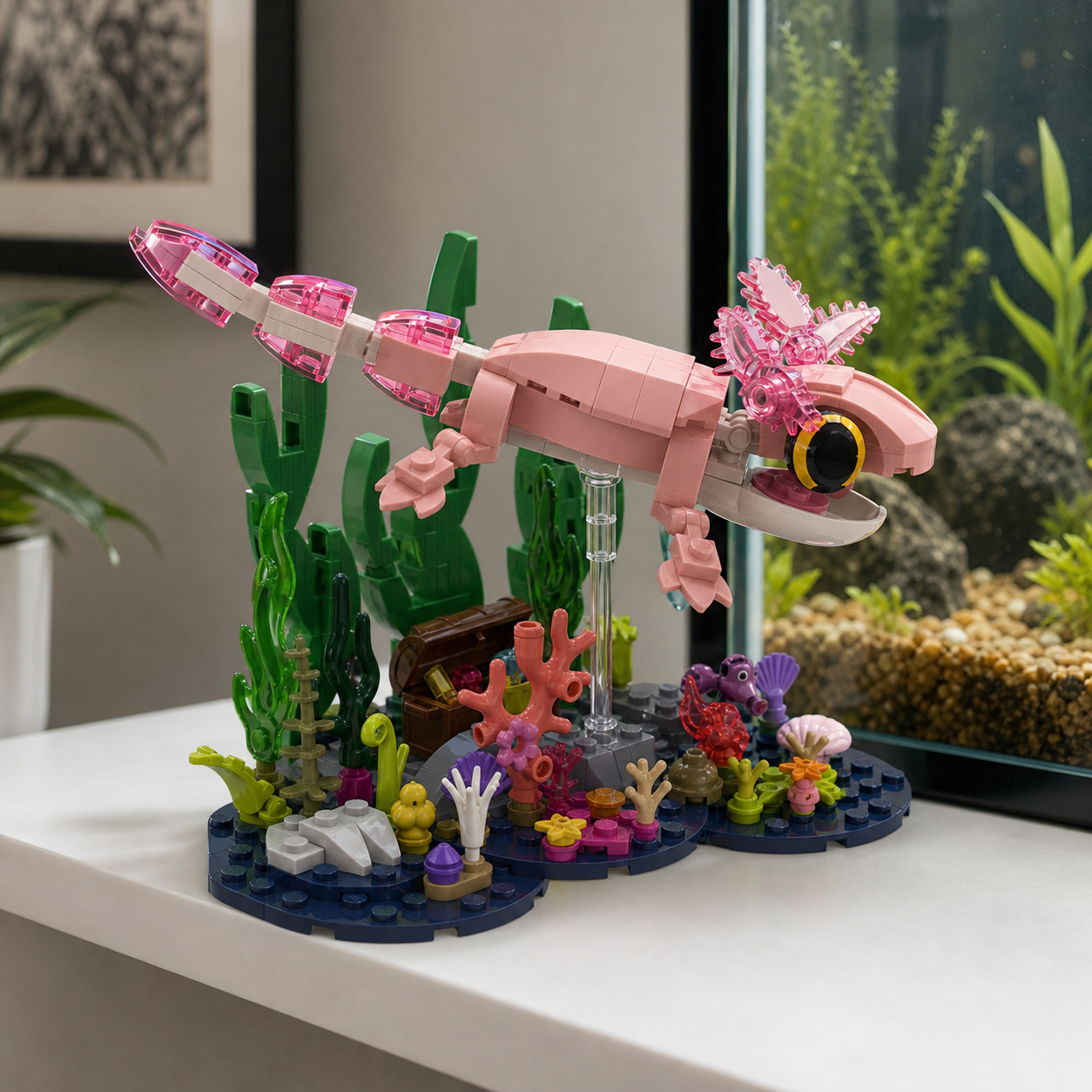 Axolotl Underwater Garden Building Block Set