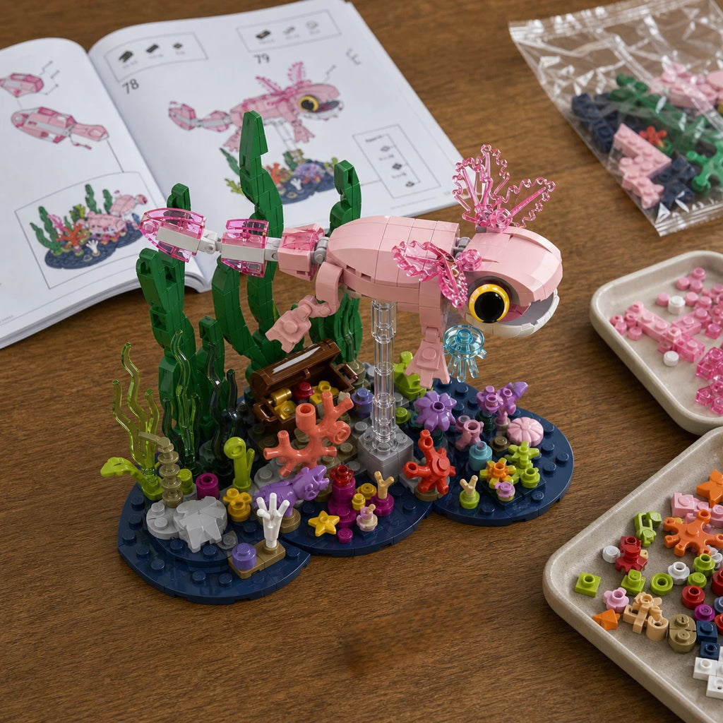 Axolotl Underwater Garden Building Block Set
