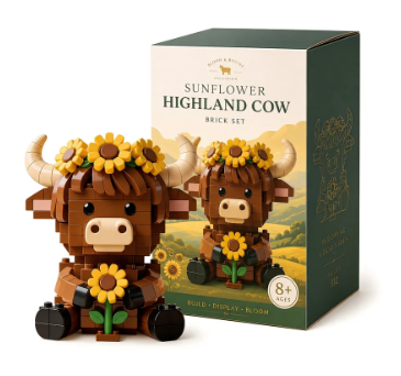 Scotland Highland Cow Brick Set Collection
