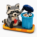 🦝 Trash Can Raccoon Brick Set | Fun Street Scene Display for Kids
