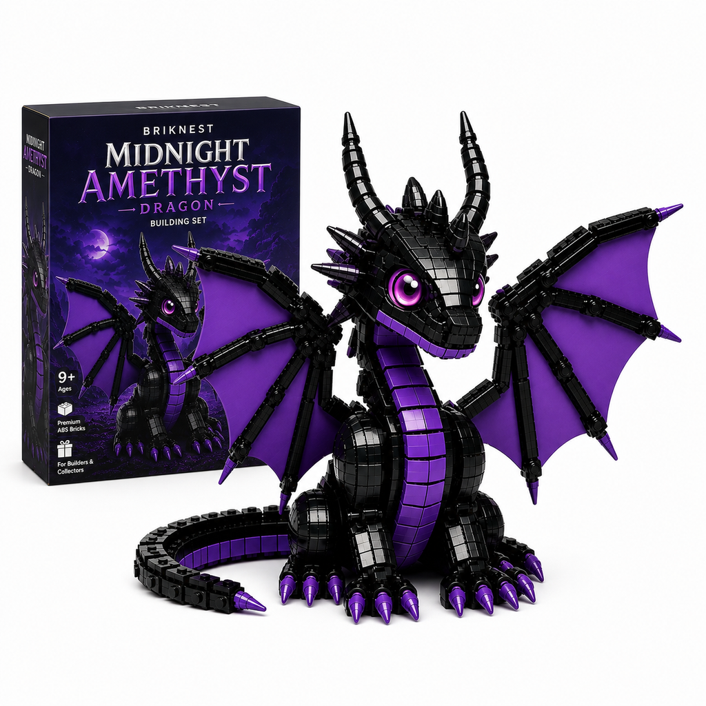 Midnight Amethyst Dragon Building Set