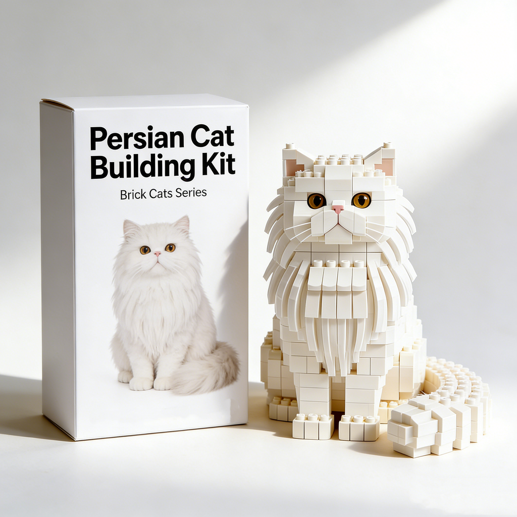 Brick Cats – Kit de construcción de gato persa