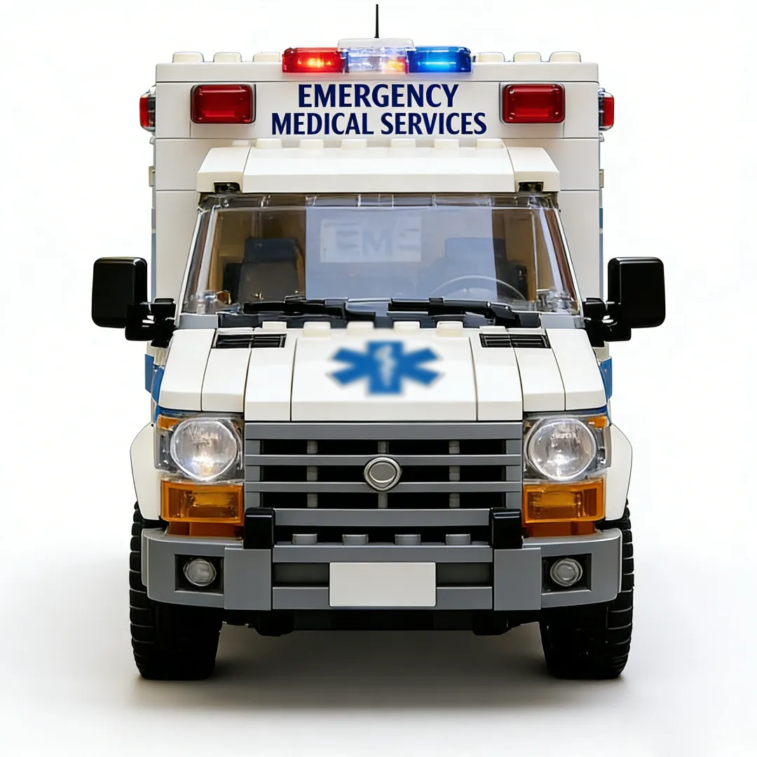 Set de ladrillos de ambulancia de rescate de emergencia – Honra a los héroes que salvan vidas