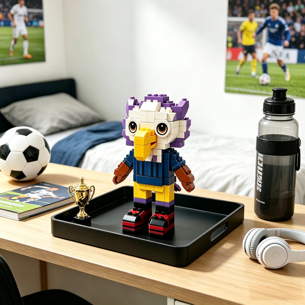 Athletic Eagle Mascot Building Block Set 🦅💙 | Sports-Inspired Brick Figure Celebrating Courage, Team Spirit & Dreams