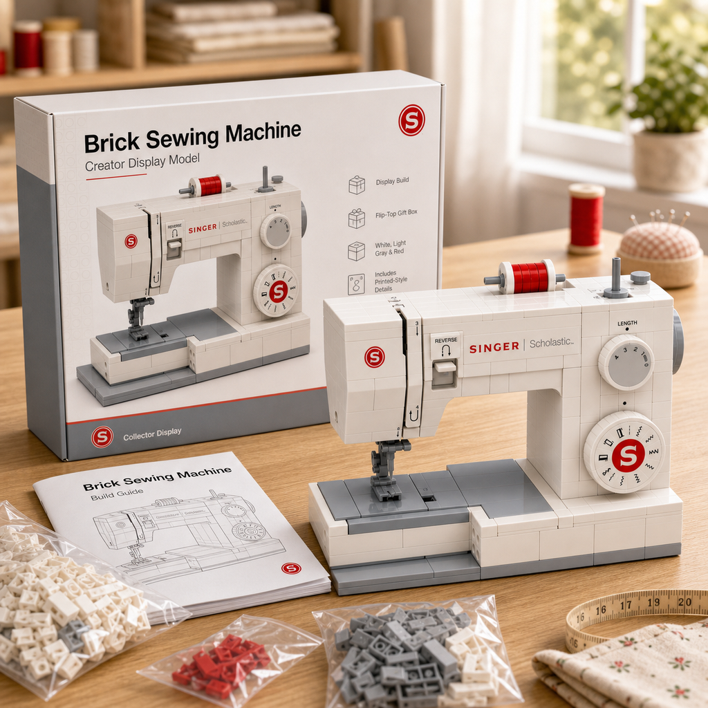 🧵Classic Tailor's Sewing Machine Building Set – Timeless Craft Display Model