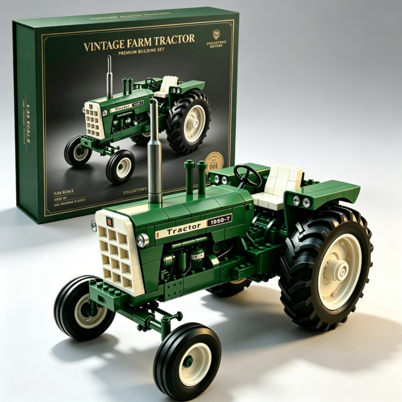 Bausatz Retro-Traktor der Heritage-Serie von 1950 – Sammleredition „Grünes Feld“