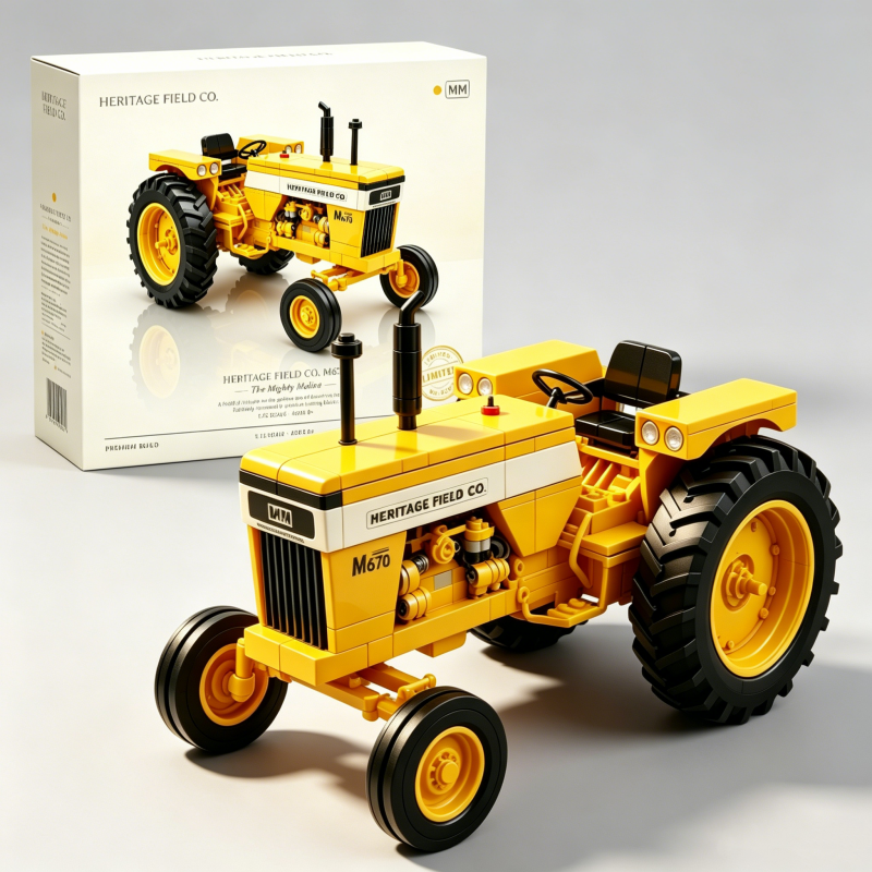 Heritage Field M670 Tractor - Vintage Farm Tractor Collector Brick Set