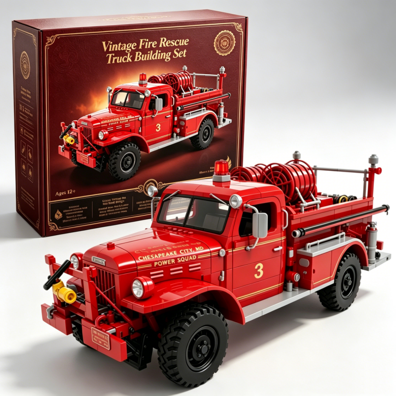 🚒1940s Heritage Fire Engine Building Set – Collector Edition