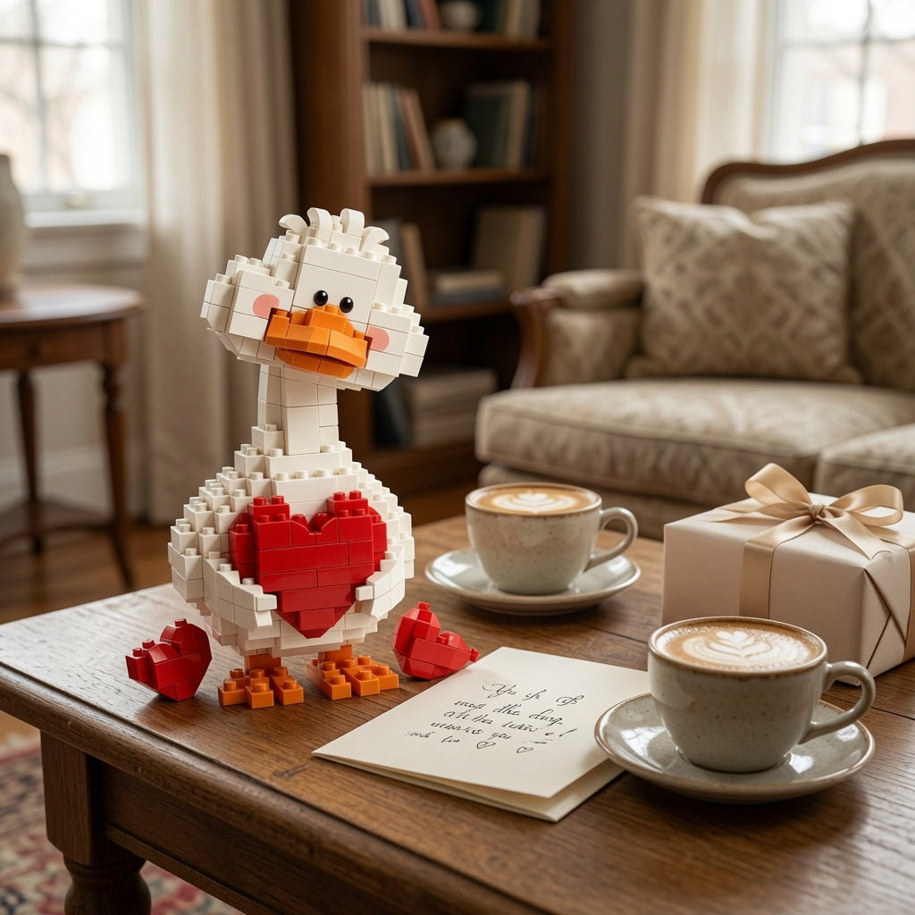 Heart Hug Duck Building Block Set