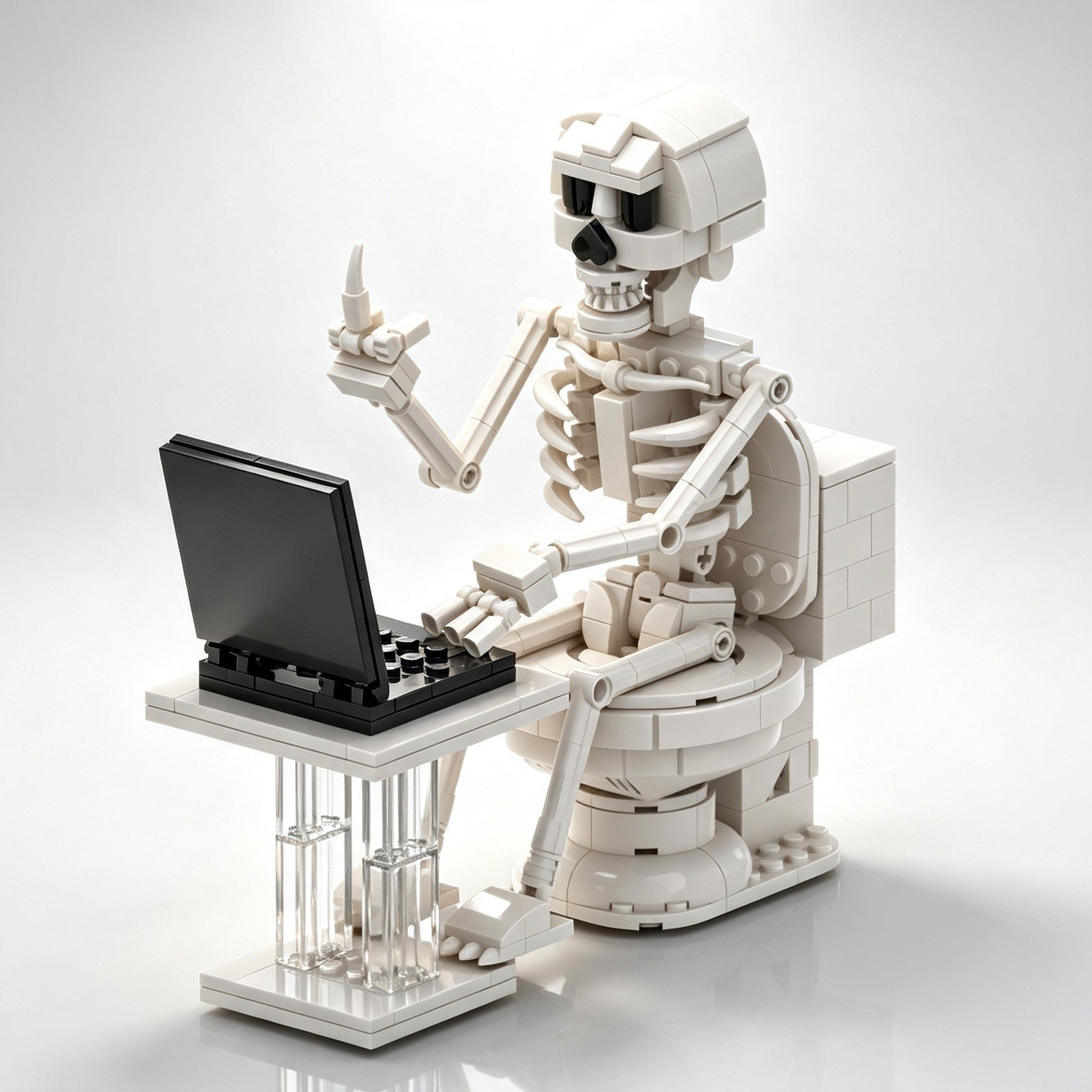 Bathroom Working Skeleton Building Block Set