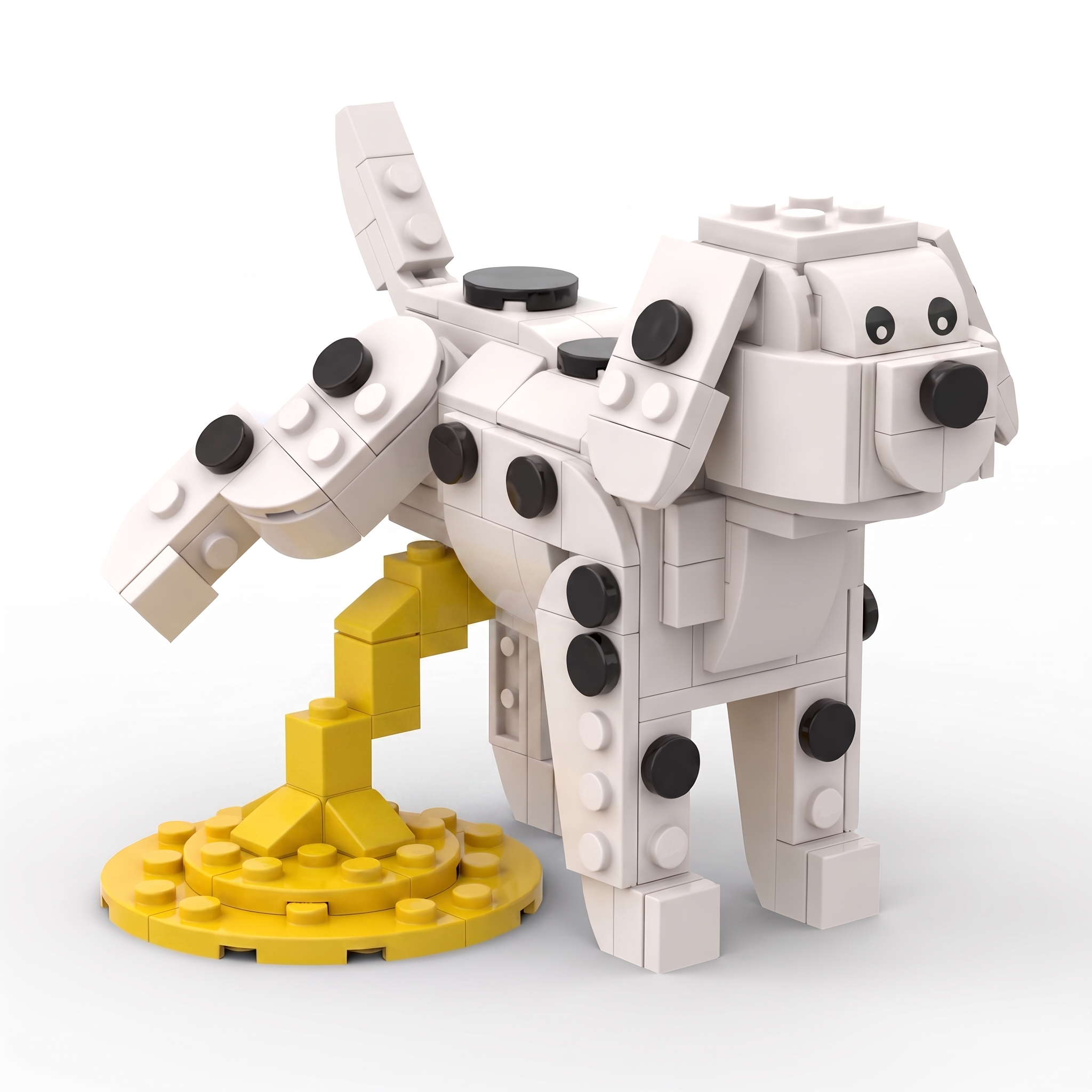 🐶💛 Funny Peeing Dog Brick Set ✨