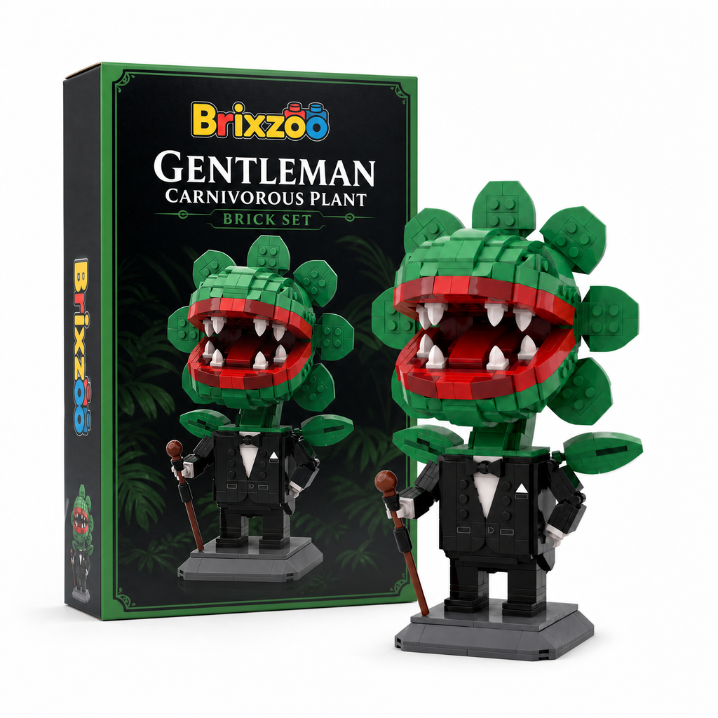 Gentleman Carnivorous Plant Brick Set | Quirky Monster Flower Building Kit for Adults