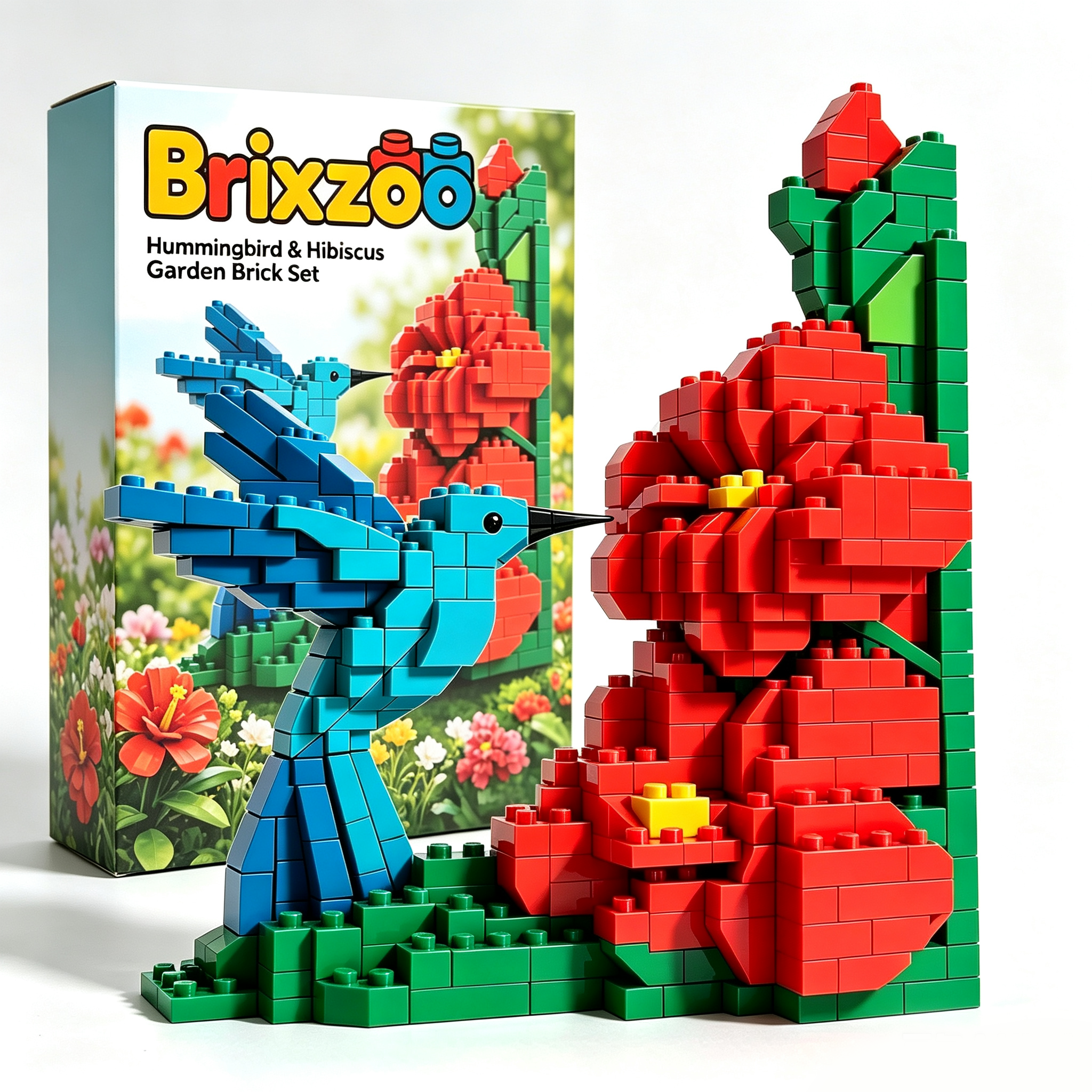 Hummingbird & Hibiscus Garden Brick Set 🌺🐦