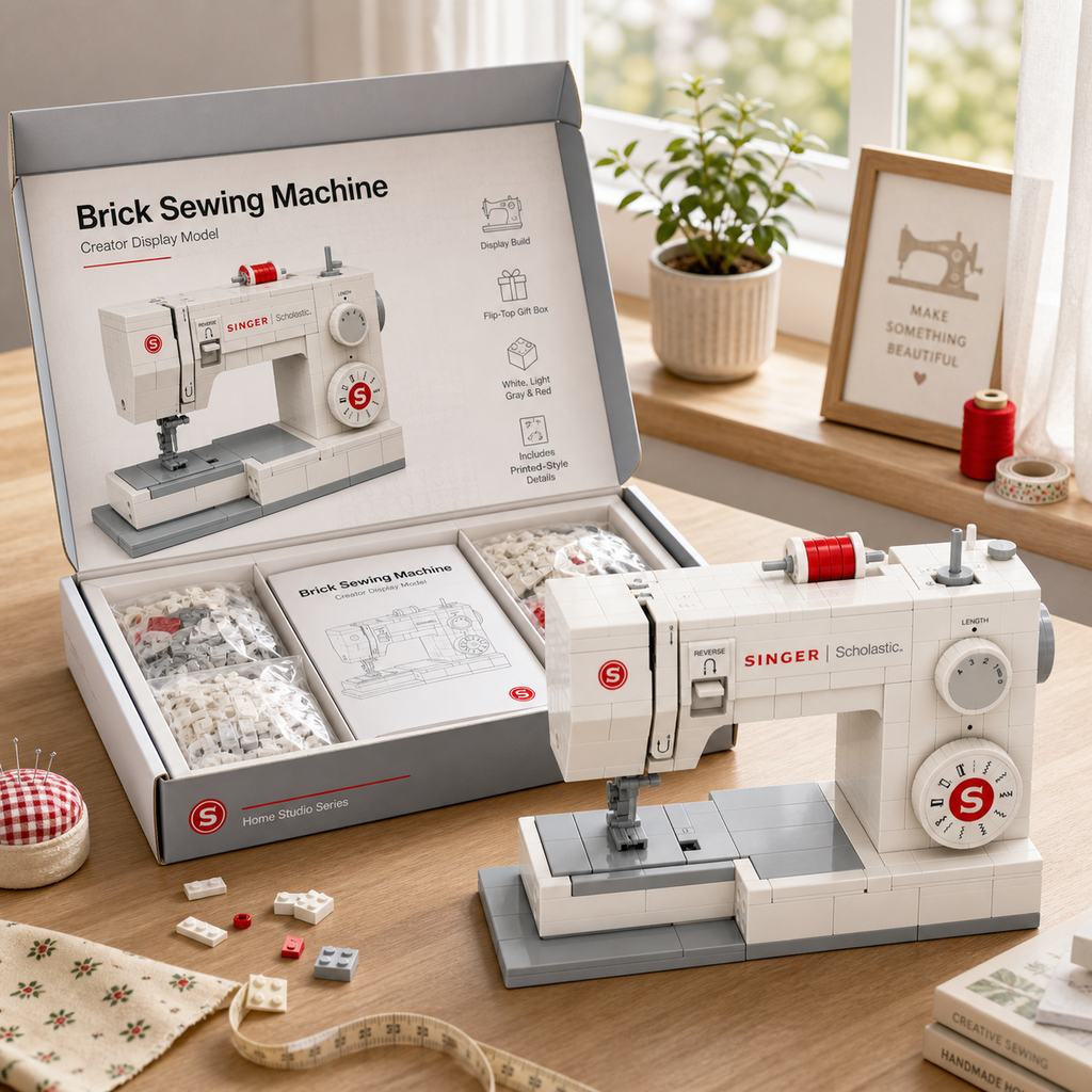 🧵Classic Tailor's Sewing Machine Building Set – Timeless Craft Display Model