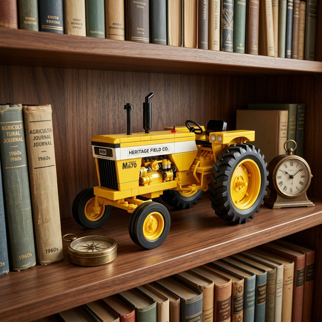 Heritage Field M670 Tractor - Vintage Farm Tractor Collector Brick Set