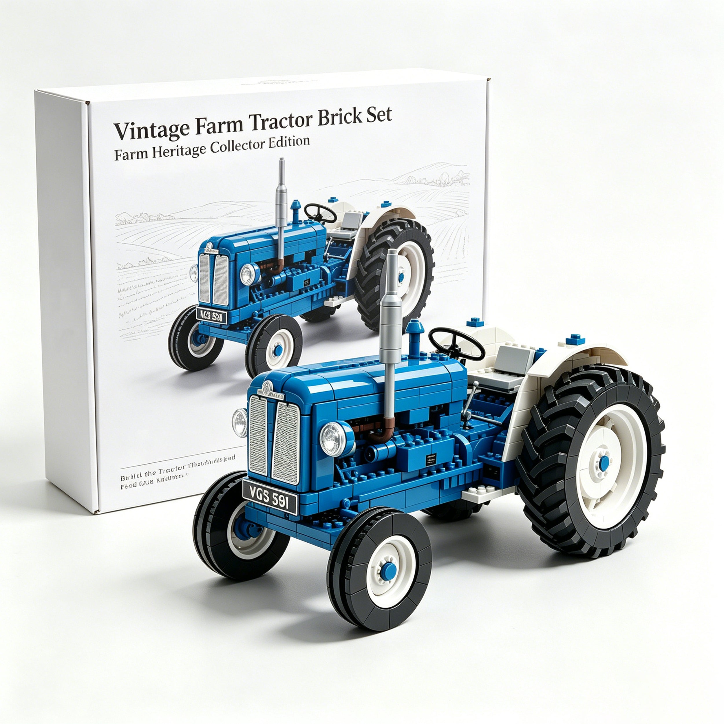 🚜Vintage Farm Tractor Brick Set🌾Farm Heritage Collector Edition – Build the Tractor That Helped Feed a Nation