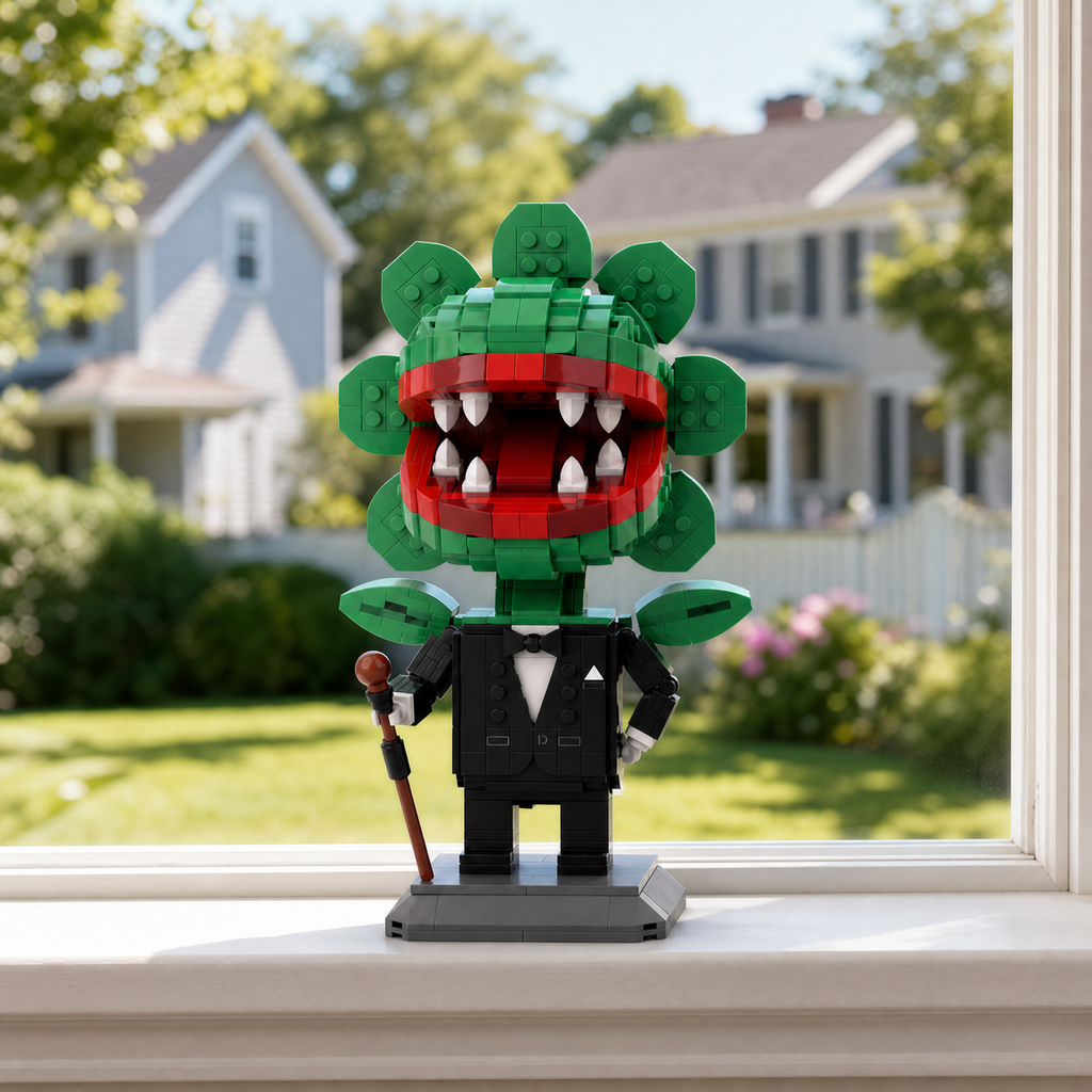 Gentleman Carnivorous Plant Brick Set | Quirky Monster Flower Building Kit for Adults