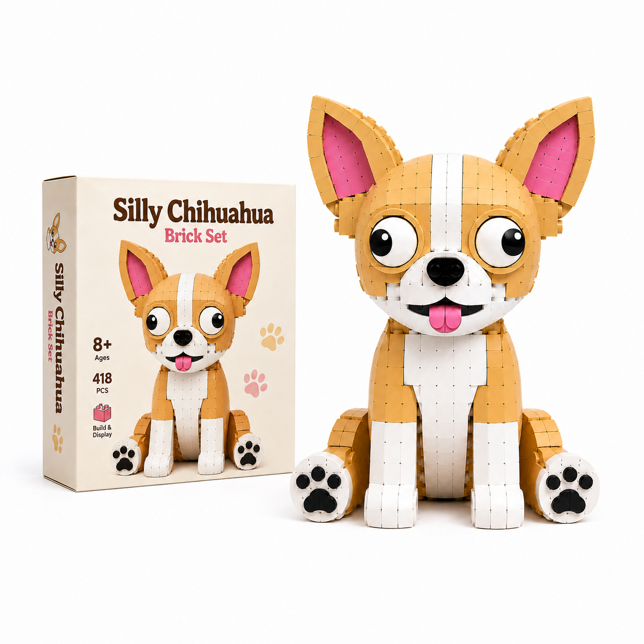 🐶 Silly Chihuahua Brick Set