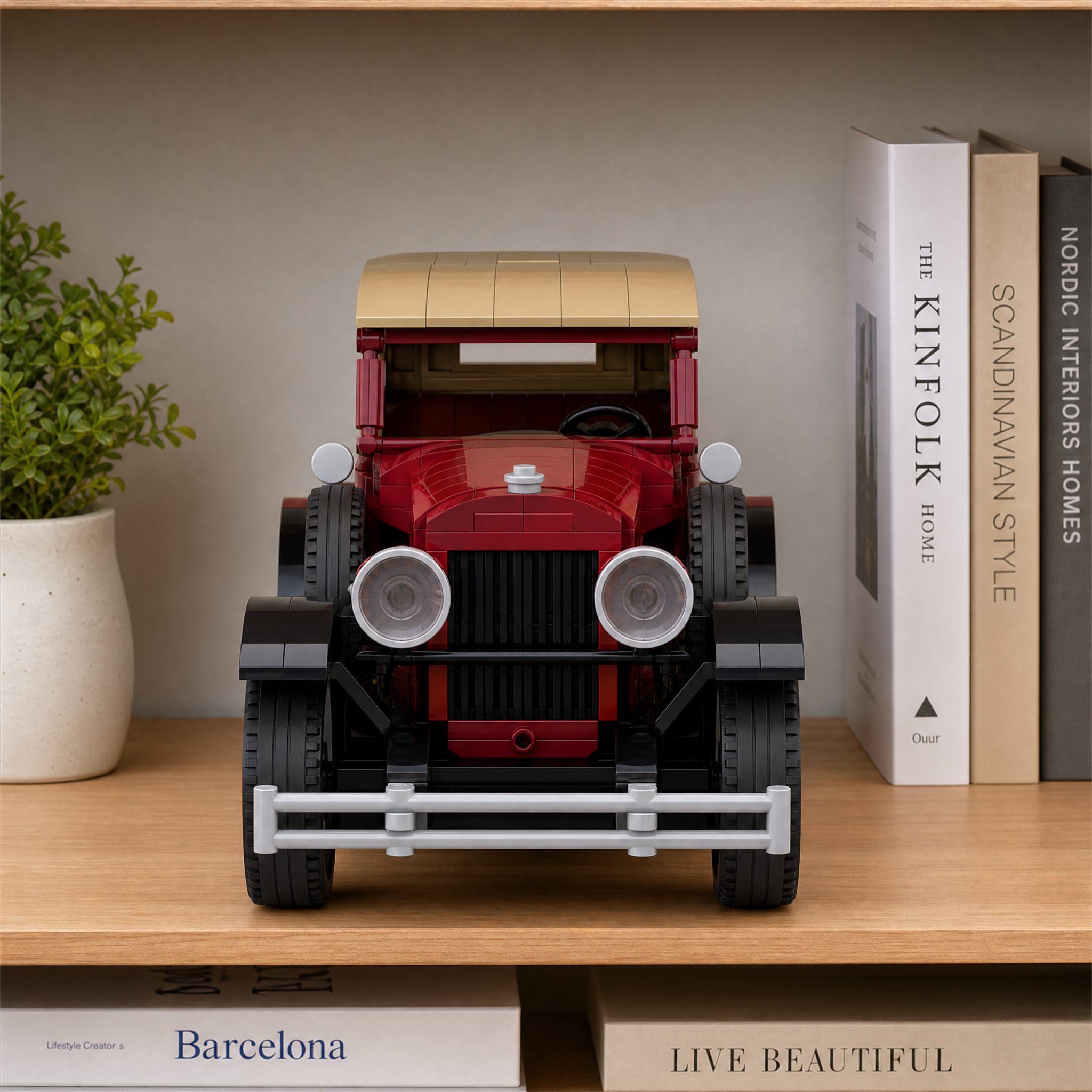 Vintage Touring Car Brick Set | 1920s-Inspired Classic Roadster Building Kit for Adults