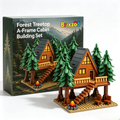 Forest Treetop A-Frame Cabin Building Set 🌲⛺️