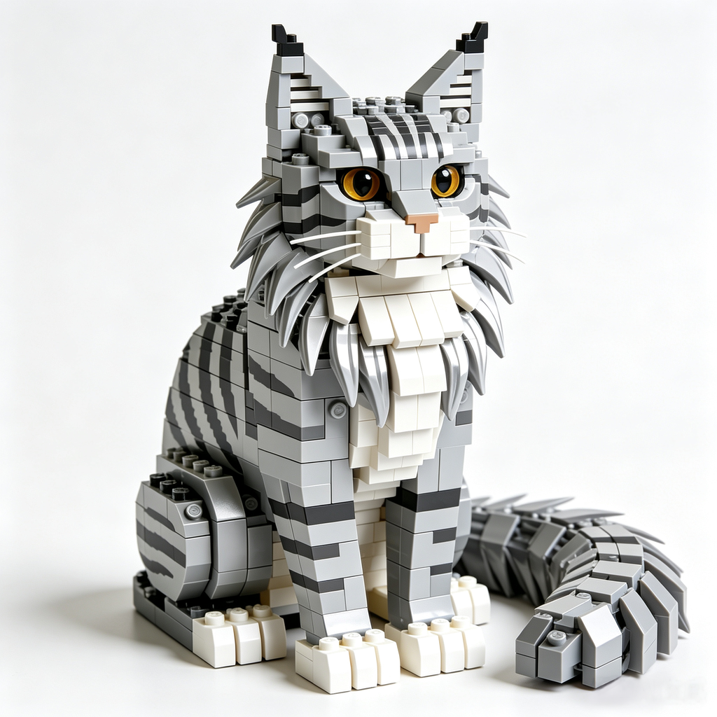 Brick Cats – Maine Coon Cat Building Kit