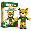 🇲🇽⚽ Mexico Soccer-Inspired Leopard Mascot Brick Figure 🐆✨