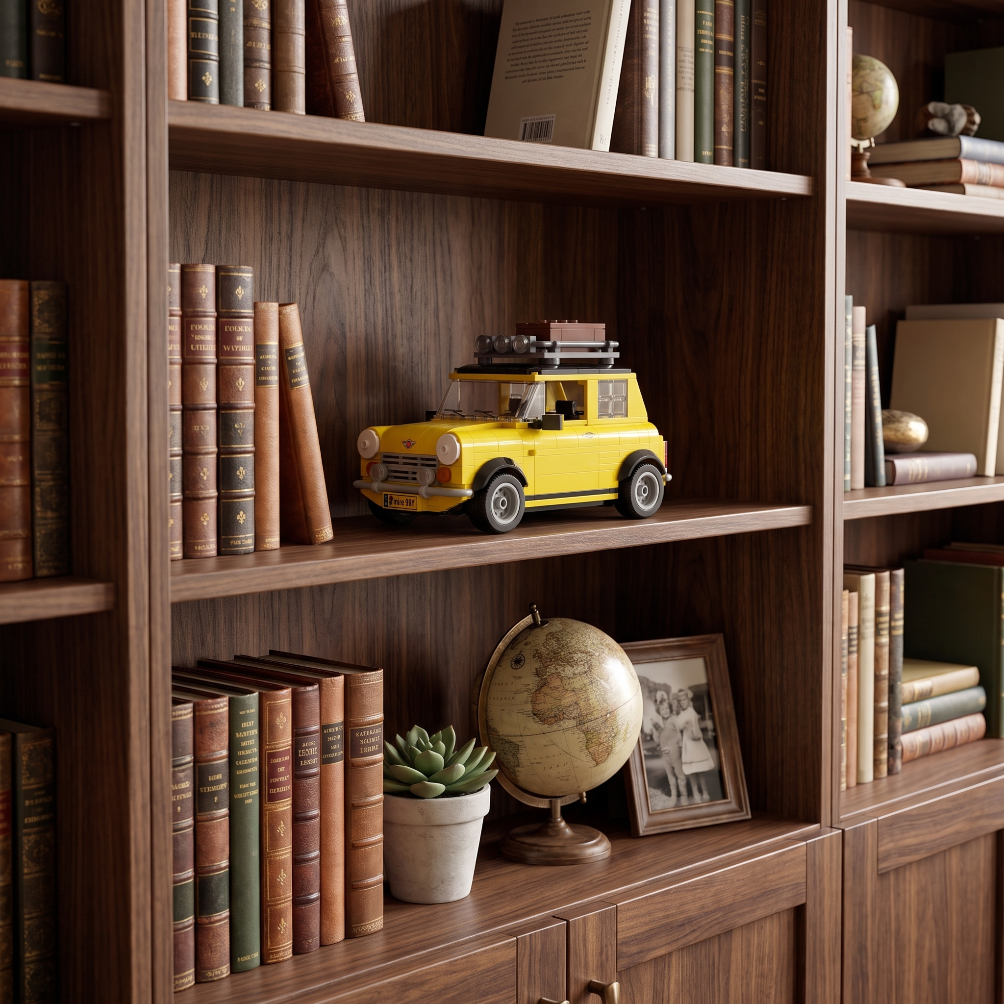 Vintage Yellow Road Trip Wagon Brick Set