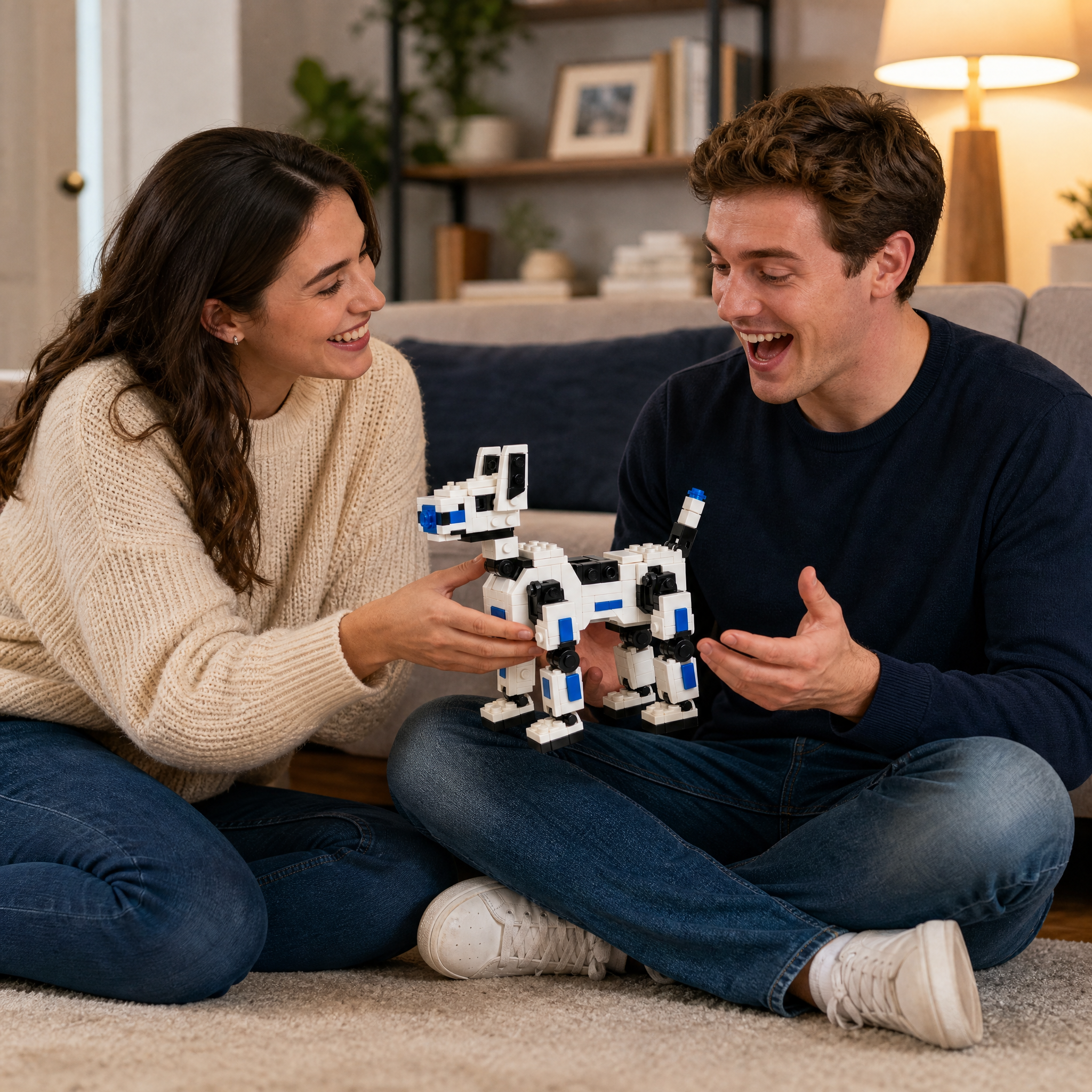 Cyber Companion Robot Dog Brick Set | Futuristic Mechanical Display Model for Adults