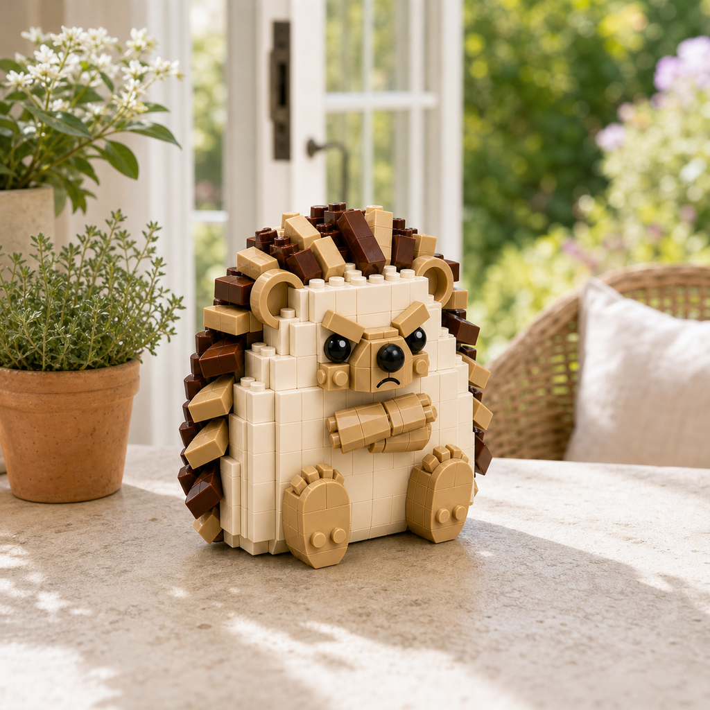Grumpy Hedge Hug Brick Set🦔