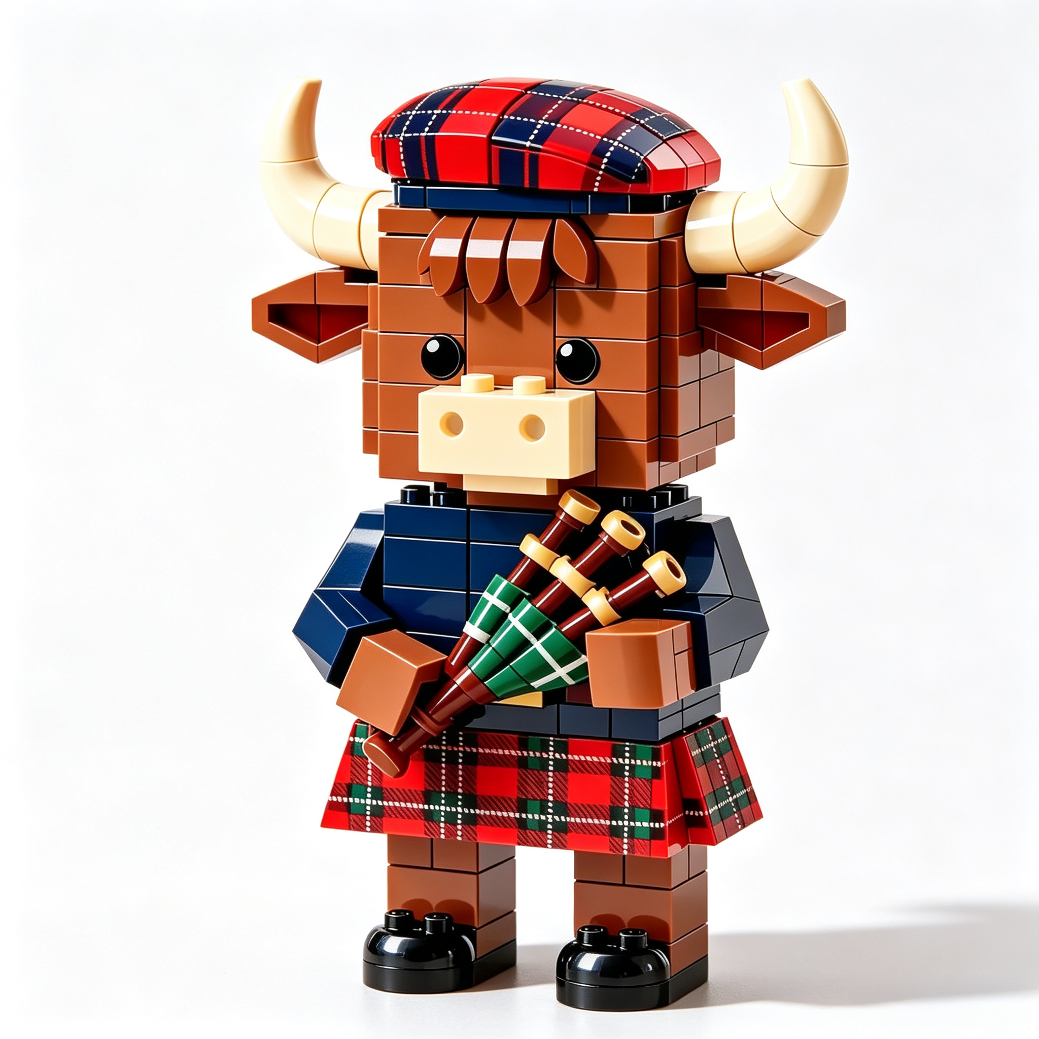 2026 Limited Edition--Scottish Highland Cow Bagpiper Brick Set