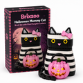 🎃🐱 Halloween Mummy Cat Brick Set with Pink Pumpkin Lantern