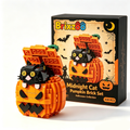 Midnight Cat Pumpkin Brick Set 🐈‍⬛🧡