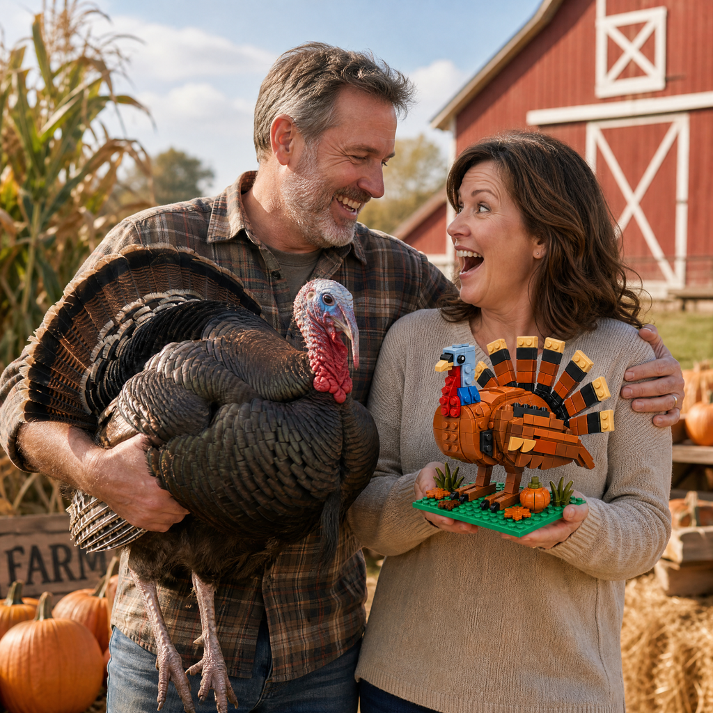 🦃🎃 Collectible Harvest Turkey Brick Set 🍂✨