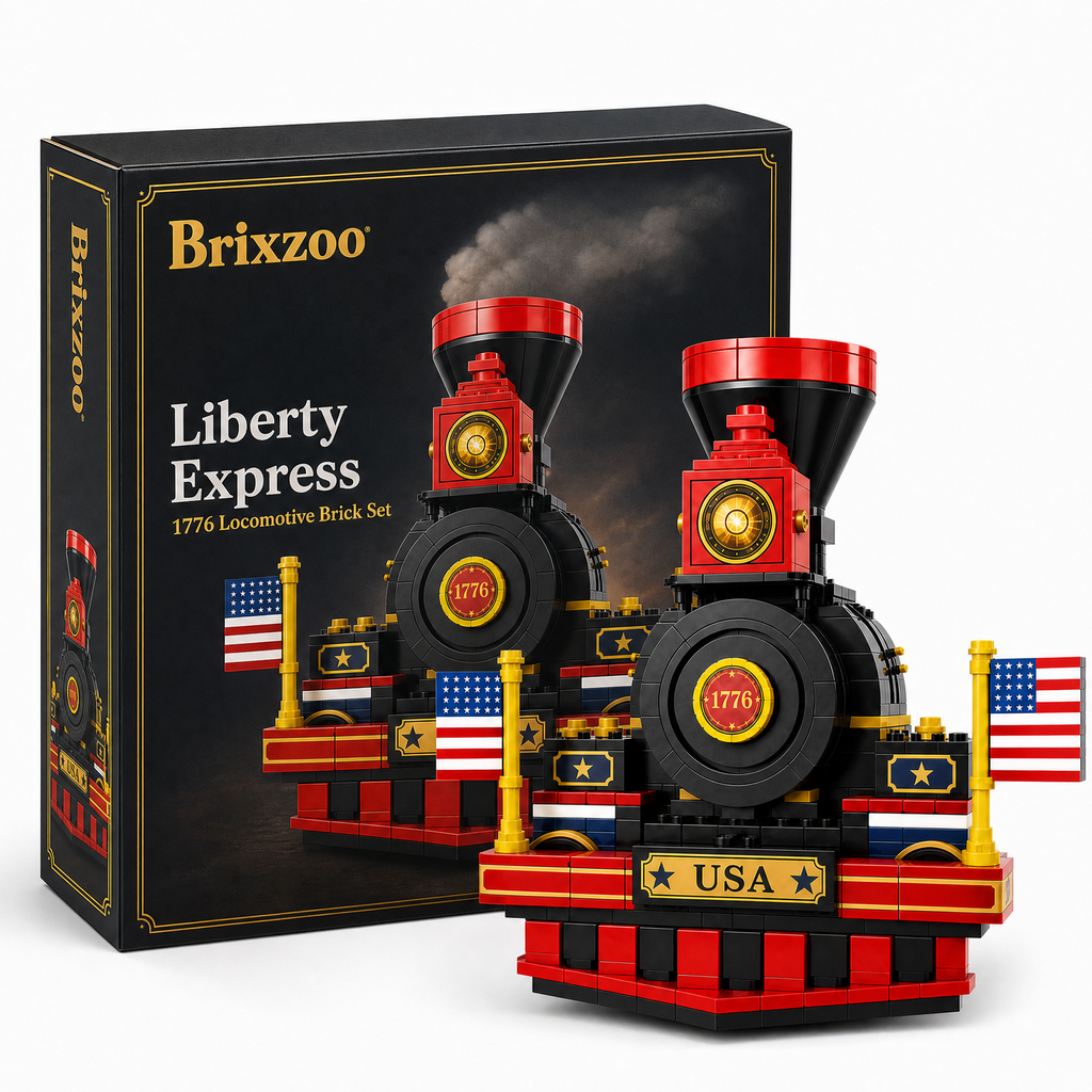 🚂🇺🇸 Liberty Express 1776 Locomotive Brick Set