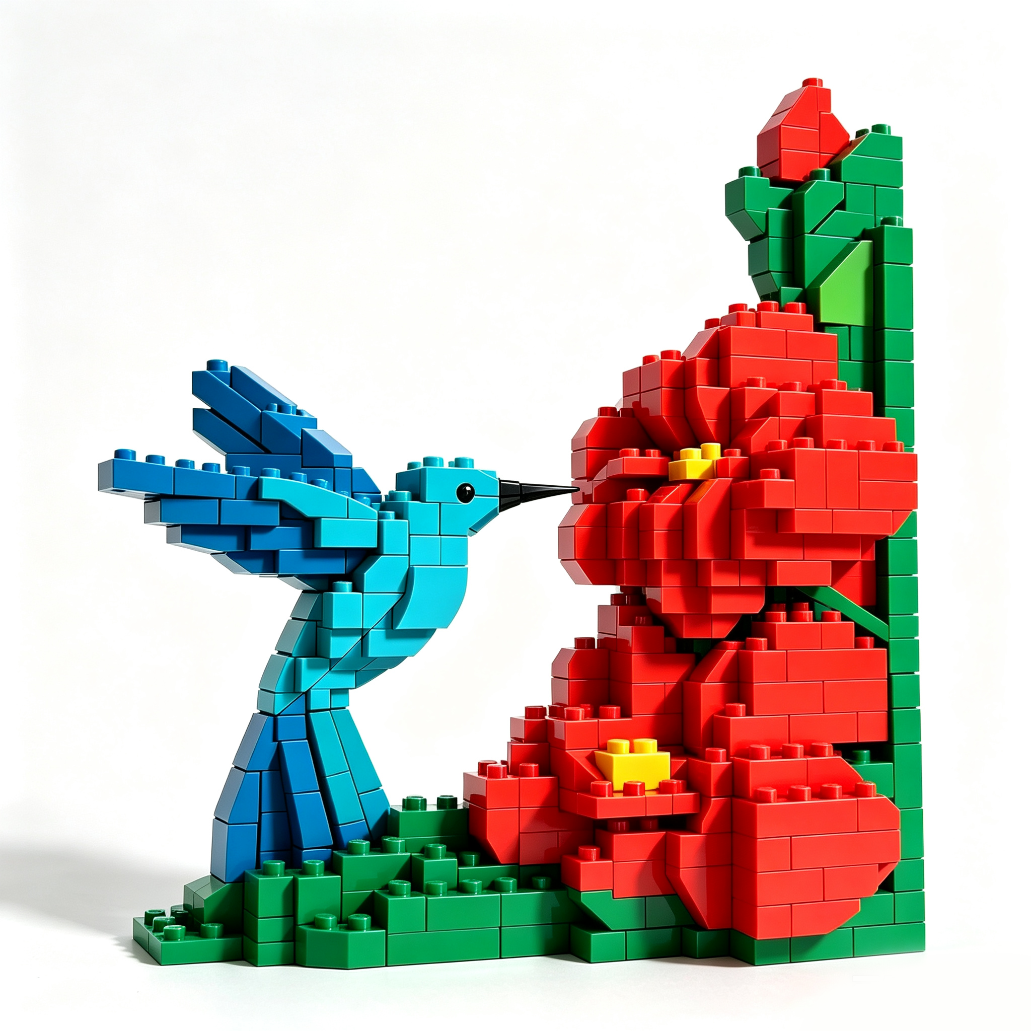 Hummingbird & Hibiscus Garden Brick Set 🌺🐦