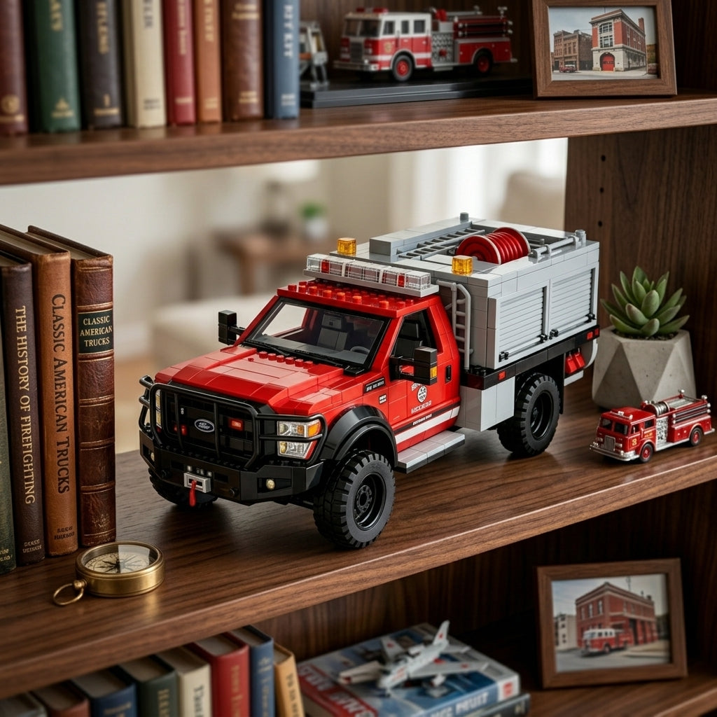 🚒F-550 Fire Rescue Truck Building Set - Salute to the heroes who went against the flames