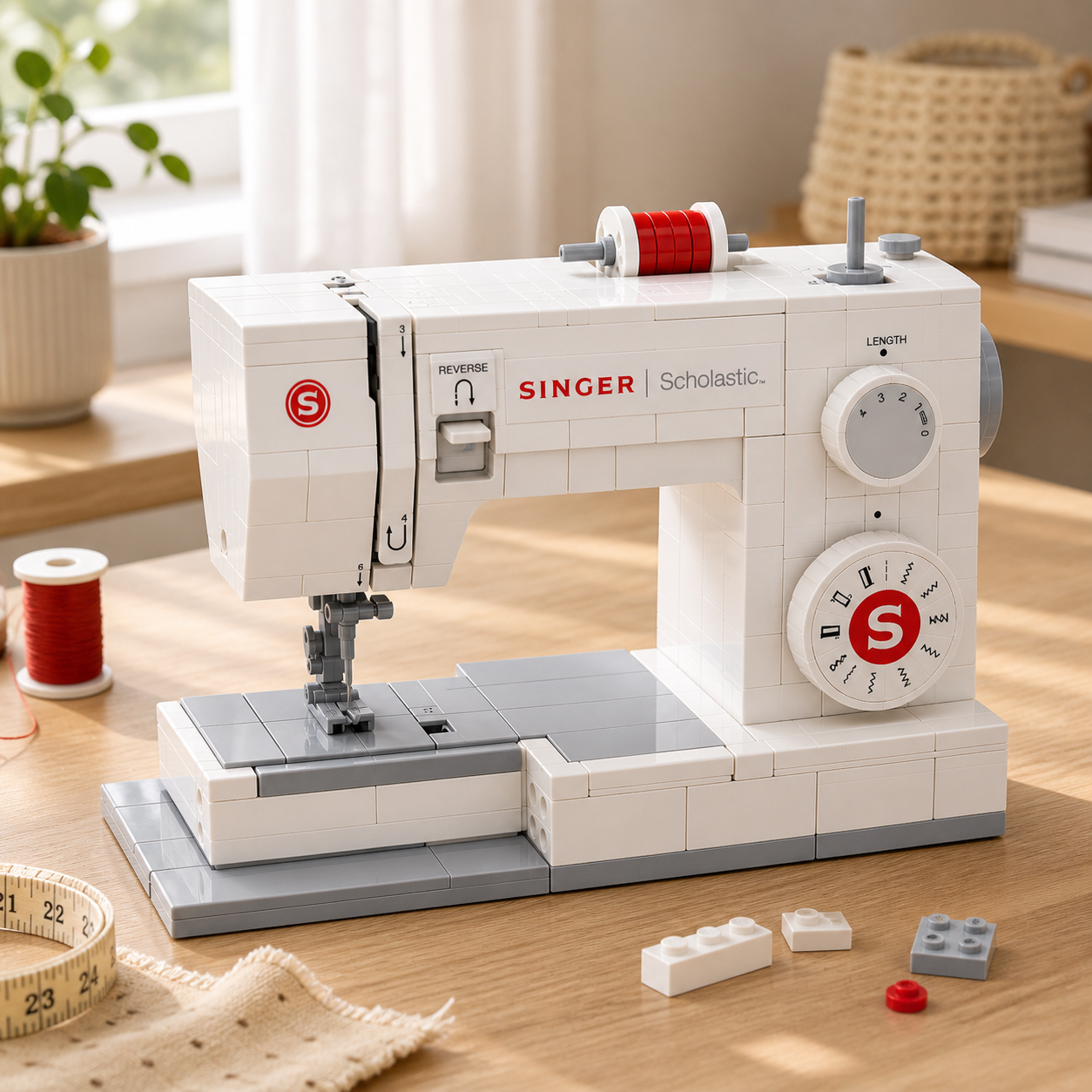 🧵Classic Tailor's Sewing Machine Building Set – Timeless Craft Display Model